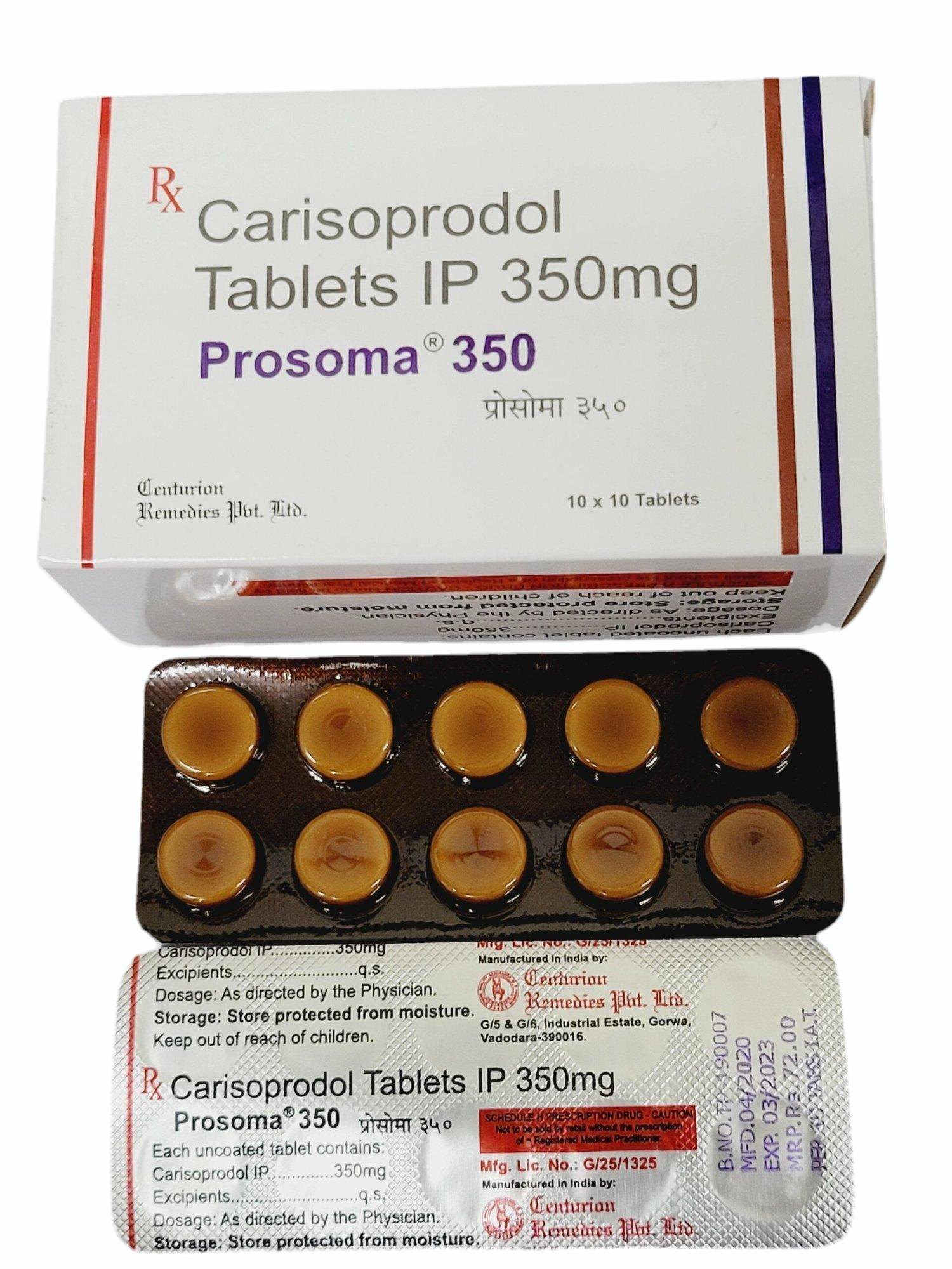 Buy Prosoma 350mg Tablets Online